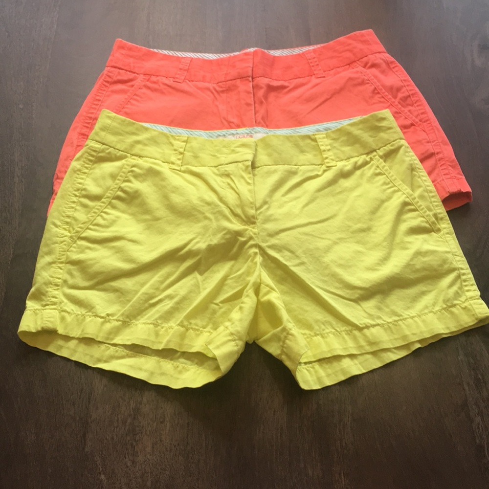 J Crew Chino 100% Cotton Broken-In Shorts-2 pair